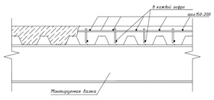 Армирование плиты перекрытия по профлисту чертеж